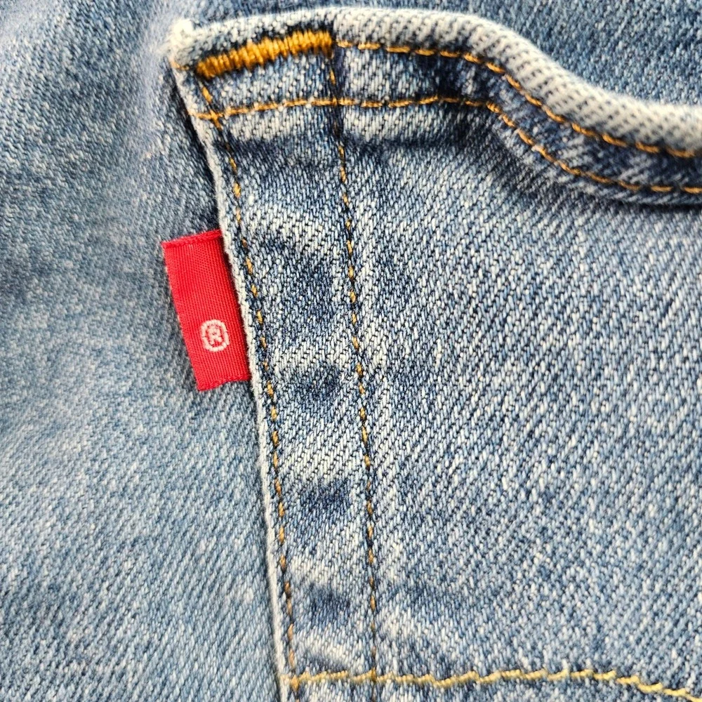 Levi's 505 Jeans Men's 40x32 Blue Denim Red Tab Streetwear Grunge‎ Straight Leg